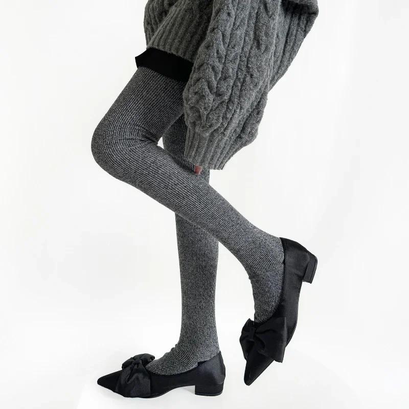 Women Tights Wool Cashmere Warm Thigh High Stockings Pantyhose Sexy Lingerie Hosiery Tight Pantyhose Leggings Autumn and Winter