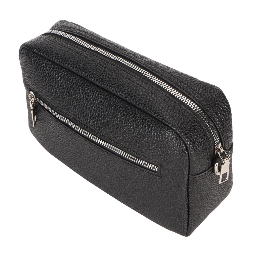 Messenger Shoulder Bag Fashionable PU Leather Large Capacity Messenger One Shoulder Bag Black PU
