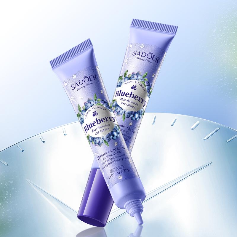 Sadoer Blueberry Hyaluronic Acid Eye Cream Anti Dark Circles Eyes Bags Remover Firming Moisturizing Eye Creams Beauty Eyes Care ONESIZE