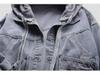 Women's Loose Korean-Style Denim Jacket - Hooded, Long Sleeve, Big Pockets, Versatile Trend for Autumn/Winter