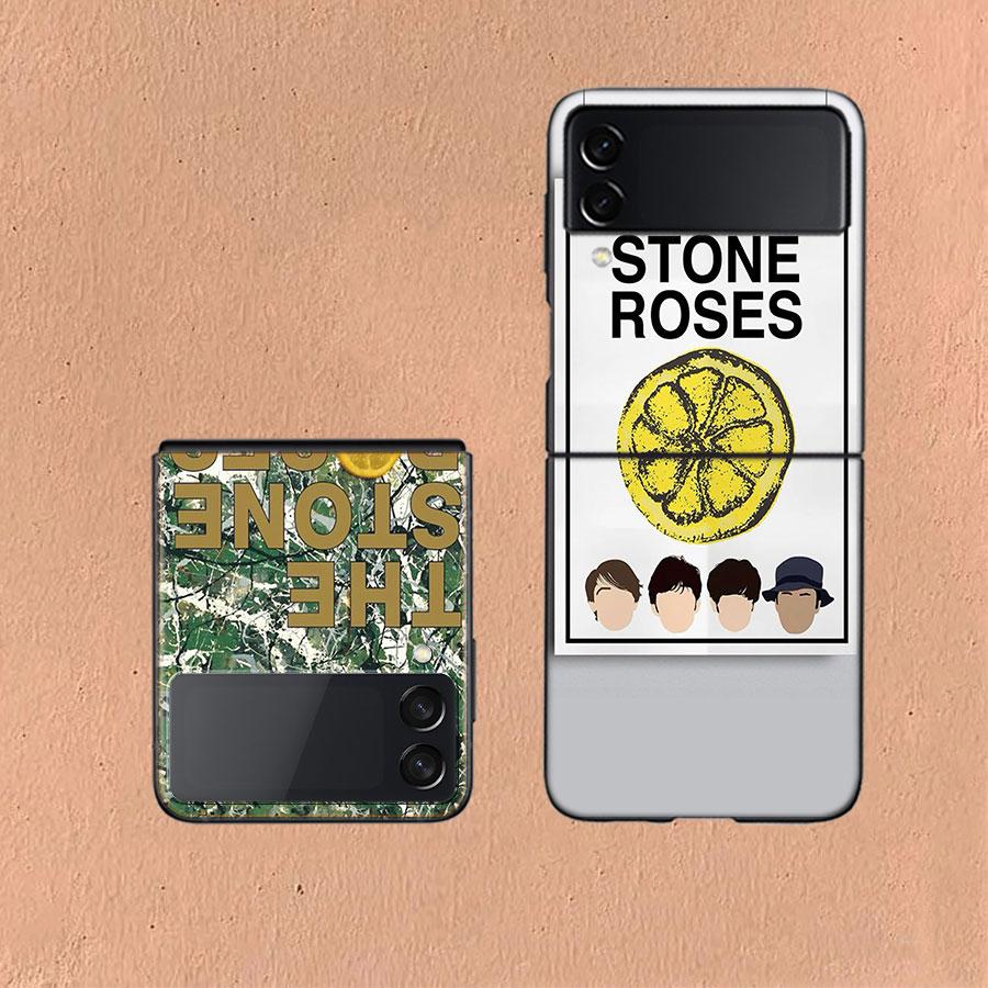 The Stone-R-Roses Phone Case For Samsung Z Flip 6 7 5G Galaxy Z Flip 5 4 3 5G Cases Shockproof Hard Cover TPU