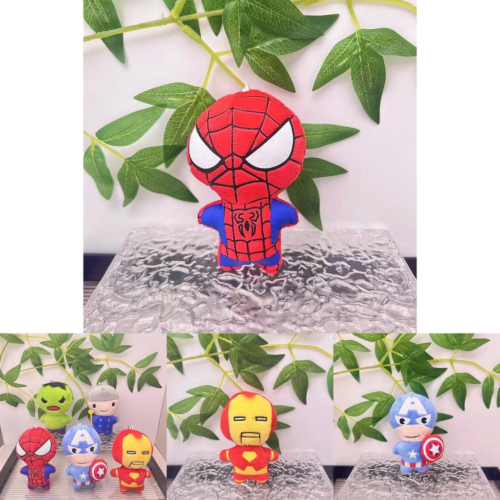 Marvel Avengers Spider-man Plush Toy Soft Keychain With Iron Man And Hulk Designs For Kids