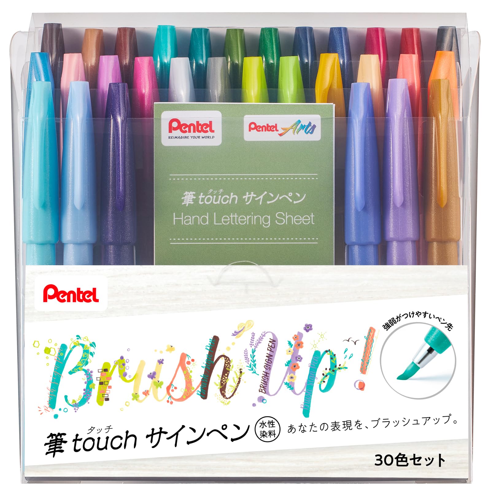 

Pentel brush touch felt pen 30 color set SES15C-30STH