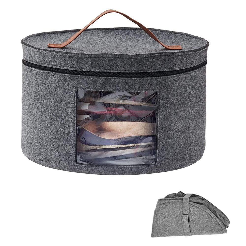 Dustproof Cap Organizer Bag Window Cowboy Hat Container Convenient Clothes Storage Bin Outdoor