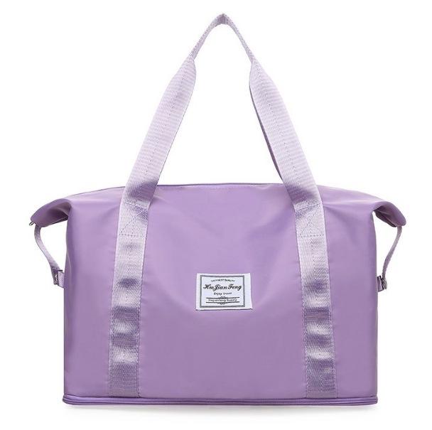 Women's Large Capacity Foldable Travel Bag with Wheels and Telescopic Handle