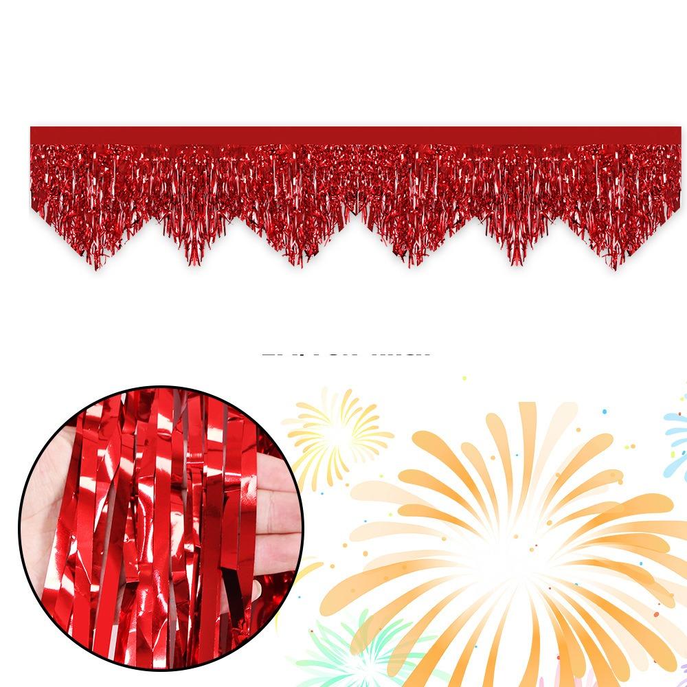 3PCS 50x200cm Wave Rain Silk Curtain Decorative Exquisite Glitter Rain Curtain PET Party Backdrop Curtains