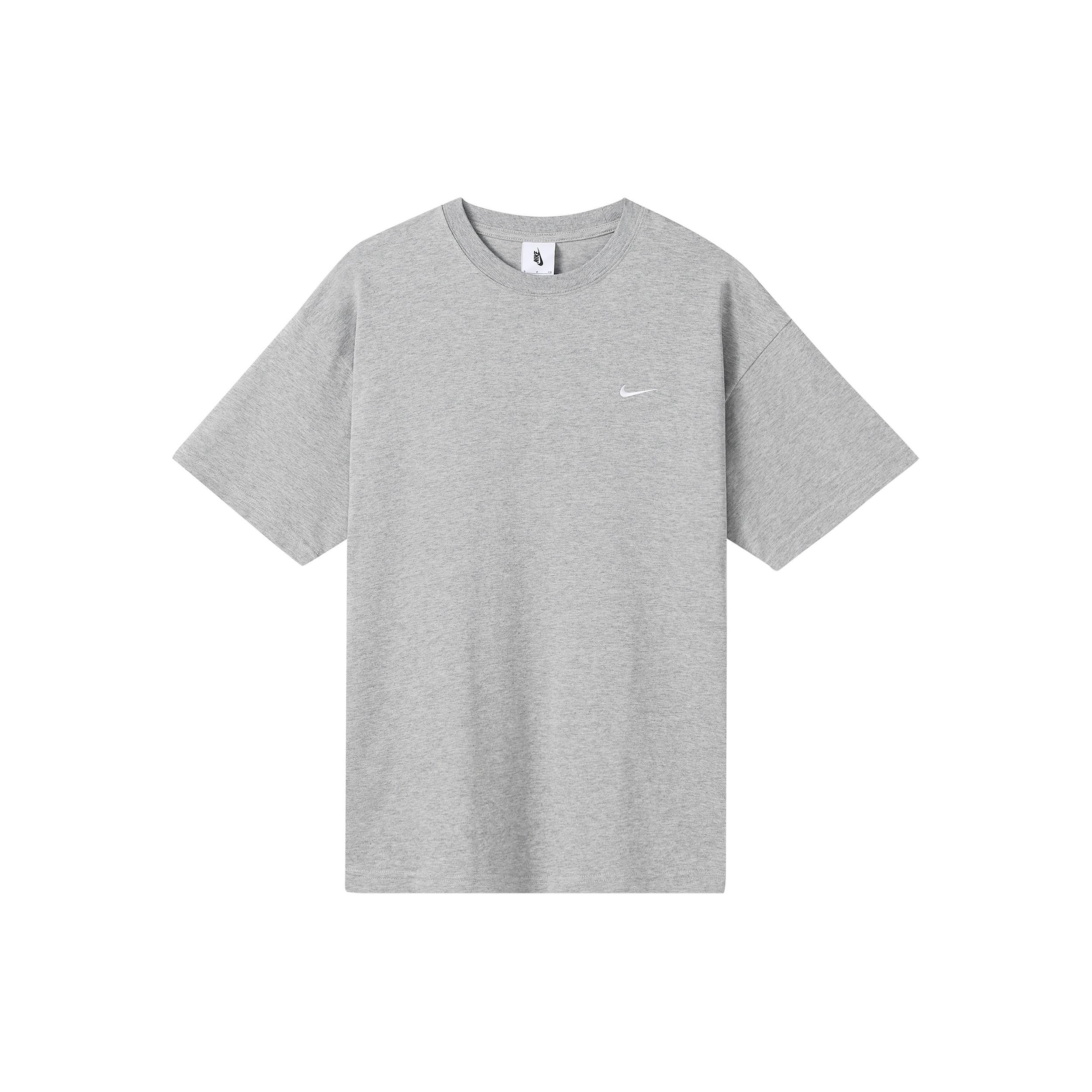 Men s Nike Lab Solo Swoosh Basic Sports Short Sleeve Dark Gray T-Shirt DA0321-063 S