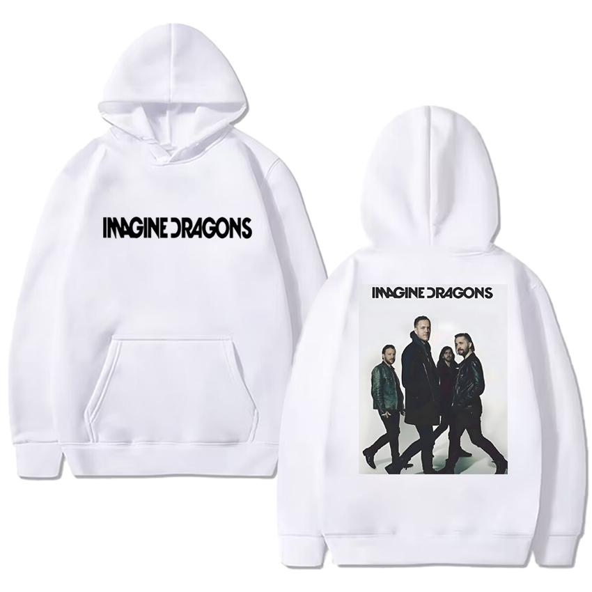 Rock Band 90s Imagine Dragons World Tour 2025 Print Streetwear Hoodie Men Women Vintage Casual Pullover Unisex Fleece Sweatshirt