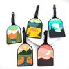 Starry Sky Mountain Sea Soft PVC Luggage Tag – Creative Anti-Lost Baggage Identifier