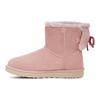 Casual Μποτάκια Χιονιού με Διπλό Φιόγκο Γυναικεία μποτάκια Ροζ-Γκρι 1127130-RSGRY