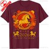Year Of The Horse 2026 New Year 2026 TShirt Unisex Unisex Unisex T Shirt ShortSleeve Fashion Casual Clothes Streetwear