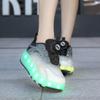 Internet celebrity runaway shoes charging flash girls children students pulley shoes men's double wheel skates can be collected wheel gurgles