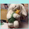 Poupée Lapin en Peluche avec Tissu Doux à Poils Courts pour Cadeau Filles et Collectionneurs
