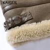 KAISER Men's Genuine Sheepskin Leather Jacket