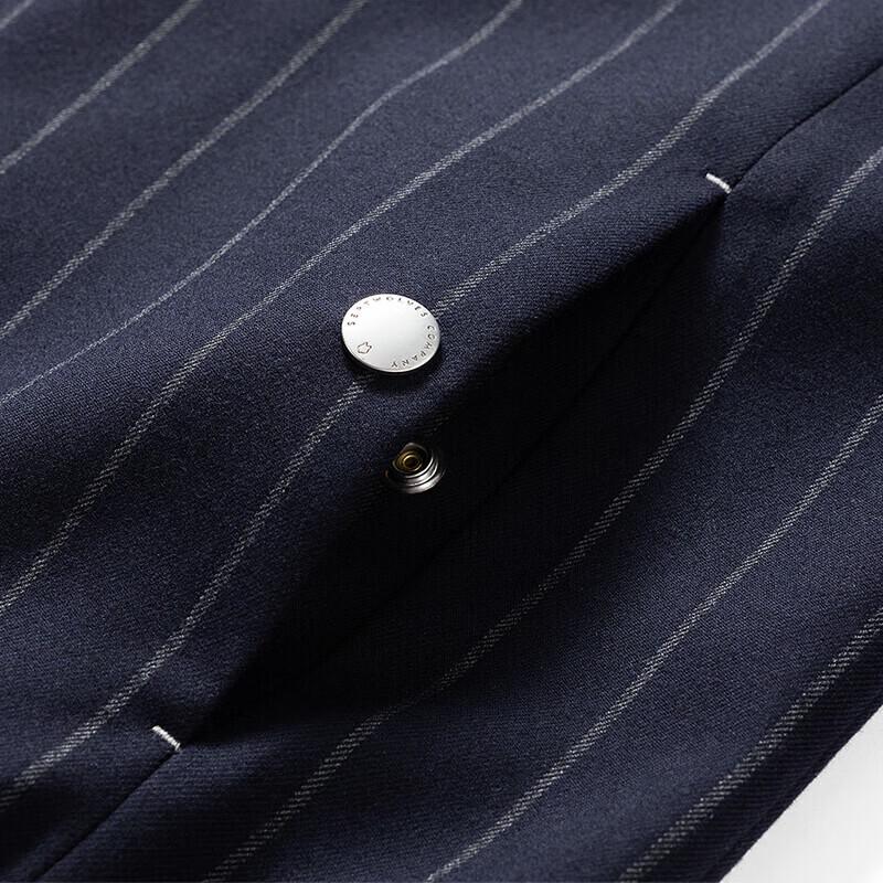 Septwolves Men's Vertical Stripe Baseball Collar Jacket