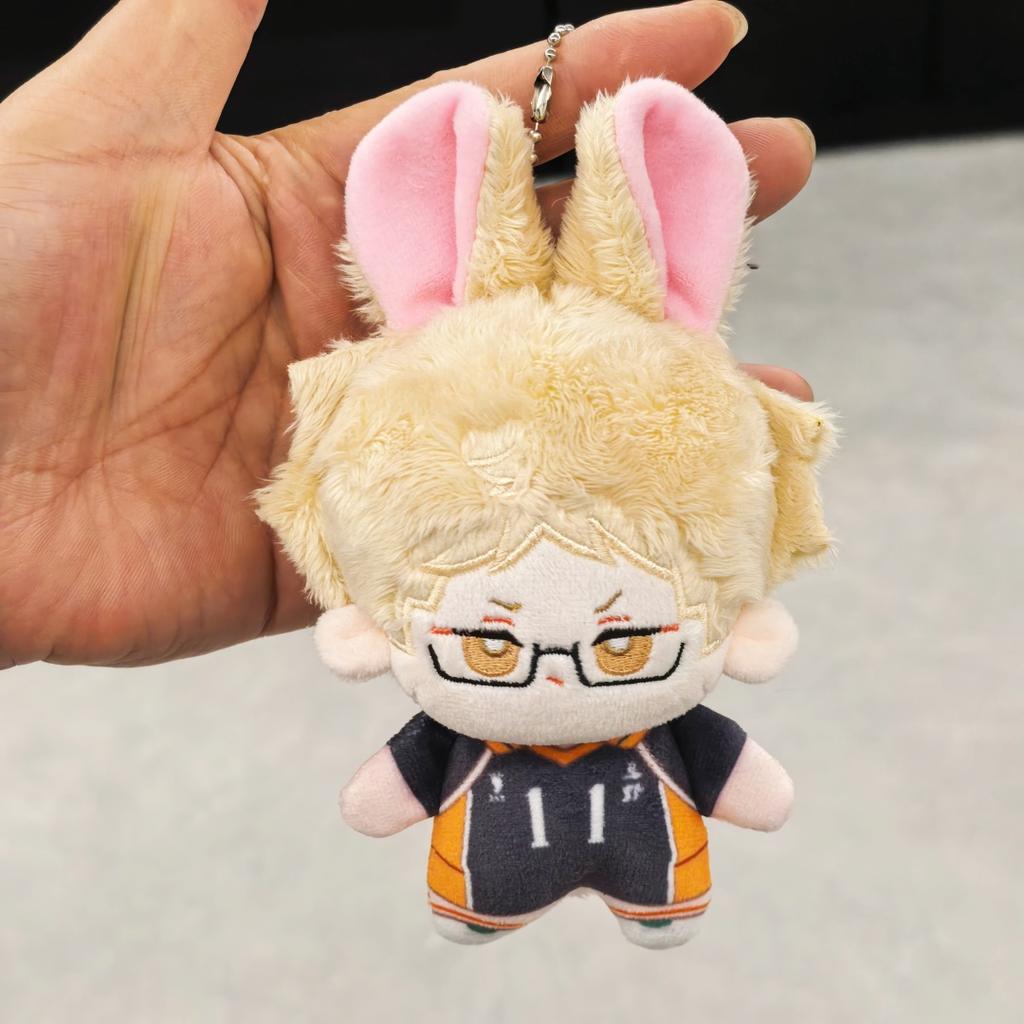 Kawaii New12cm Haikyuu Plush Toy Hinata Shoyo Keychain Tobio Kageyama Yu Nishinoya Bag Pendant Volleyball!! Stuffed Doll Gift