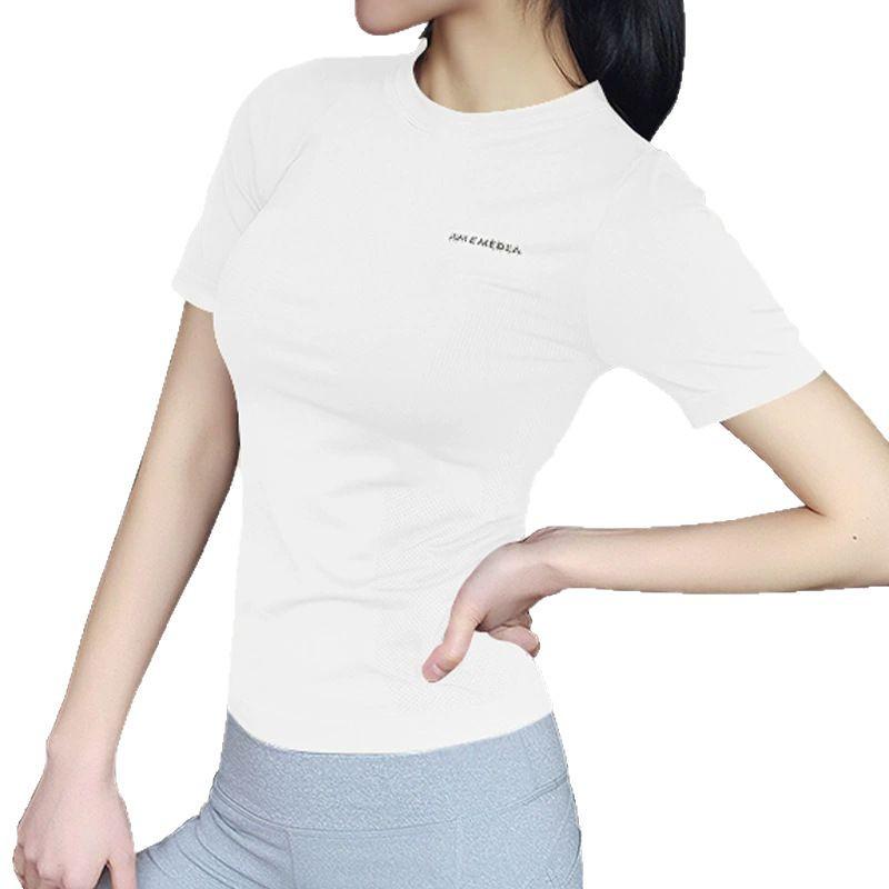 Damen Sommer Schnelltrocknend Slim Fit Sport Yoga Top