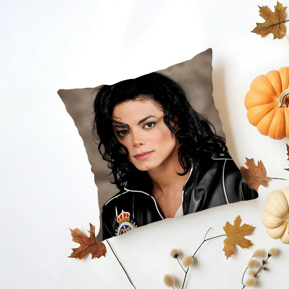 Michael Jackson Kissenbezug Waschbar Leinen Kissenbezug Weich für Tägliches Sofa Bett Wohnzimmer Dekoration