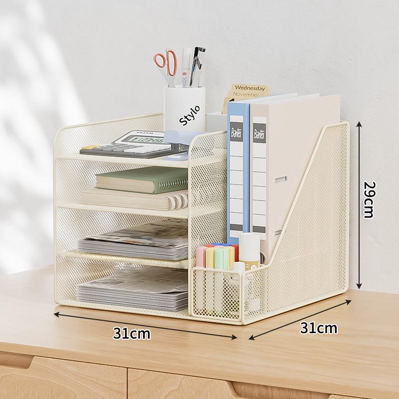 A4 File Organizer Box - Office Desk Storage & Bookshelf Folder System