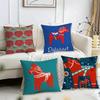 Dala Horse Print Cushion Cover Reversible Plush Pillow Cover – For Car, Sofa, Bedroom, Perfect As a Gift.
