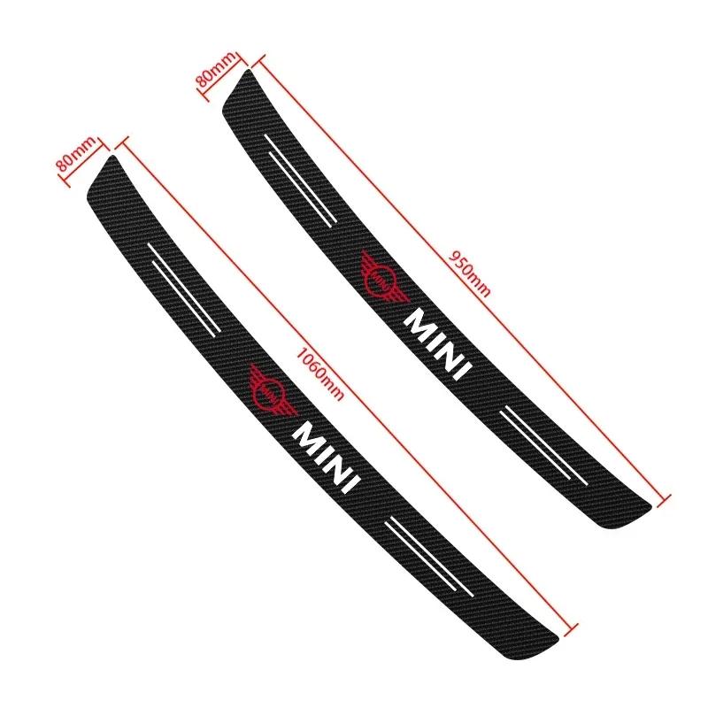 BXRT7 1Pcs Car Carbon Fiber Rear Bumper Trunk Protection Stickers For MINI Cooper JCW WORKS R55 R56 F55 F56 R57 R58 R59 R60 R61 R50