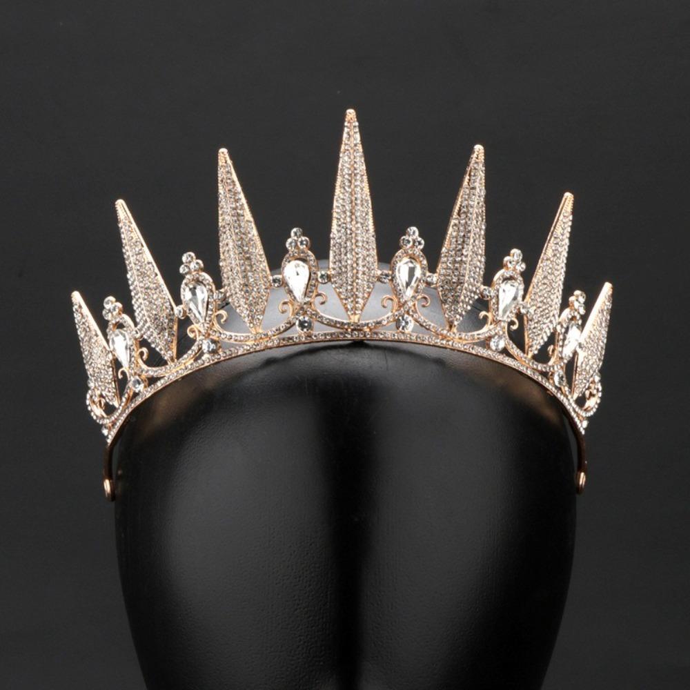 Baroque Rhinestone Crown Bar Mitzvah Crown Bride Tiaras Simple Princess Crowns  Girls