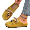 The New Retro Baotou Thick-soled Shoes Are Casual and Fashionable, with One Foot and Half Slippers