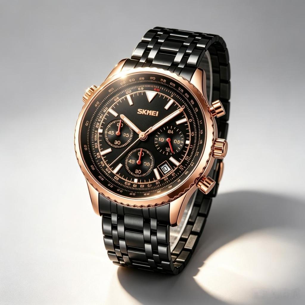 Men's Quartz Watch SKMEI Chronograph Stainless Steel Fashion 9333