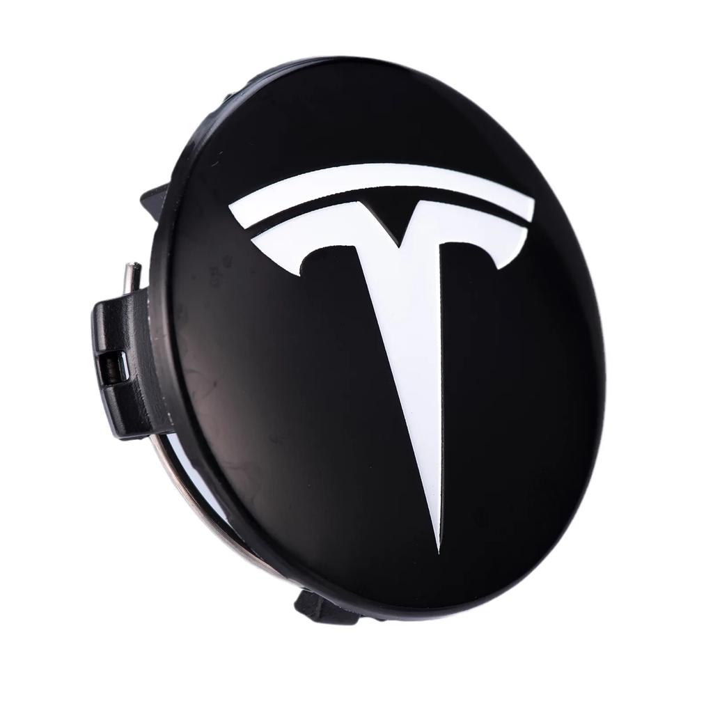 Bilklistremerke Tesla 56 mm 4 stk Gjelder for Teslas originale felgdeksel Model3 Model Y Model S X felgdeksel senterhette dekk lo