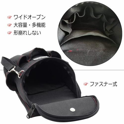 Electrician's Waist Bag, Nail Pouch with Lid, Two-Tier, Tool Storage, Holder, and Tape Hook, Zipper Closure, Multifunctional, Large Capacity, Durable