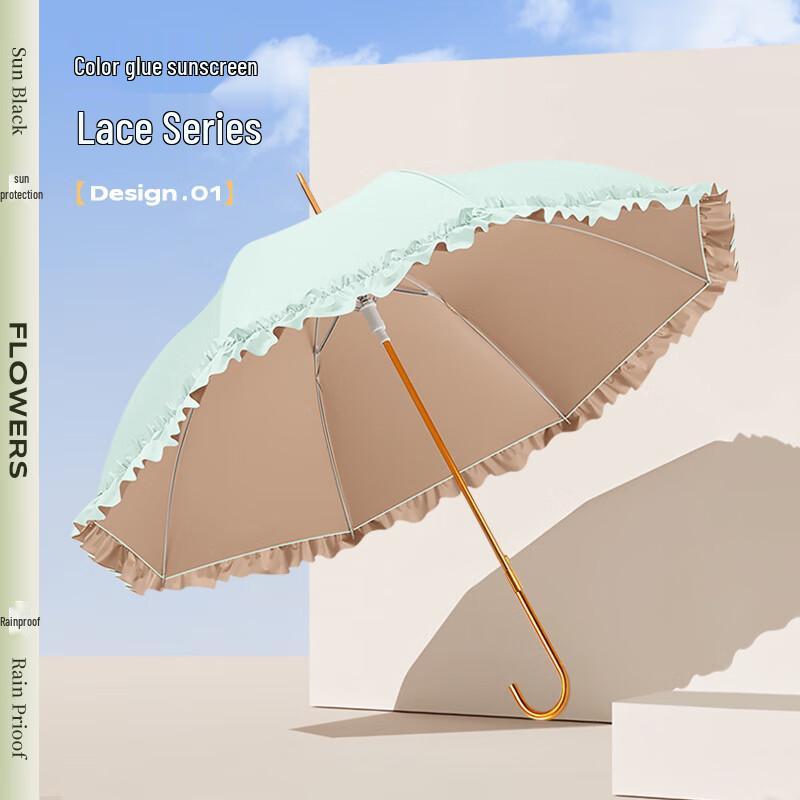 Nanqiao NQ-911 Floral Lace UV Protection Straight Umbrella