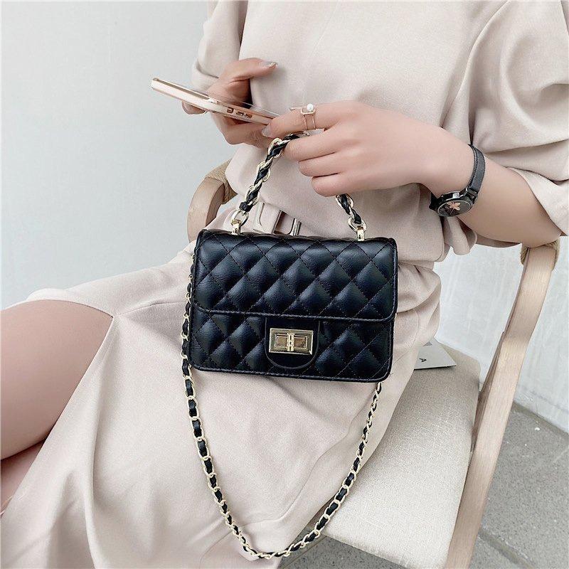 Chain bag new fashion diamond large capacity sensitive time versatile messenger multi-layer small square bag