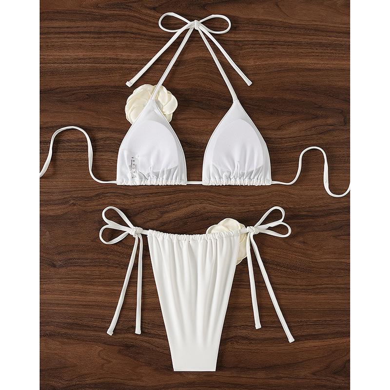 2025 European & American 3D Flower Women's Bikini Set - Fashionable & Sexy