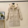 Down Padded Jacket Women's Winter 2025 New Cotton Jacket Mid-length Korean Version Loose Hooded Thickened Warm Jacket Padded Jacket