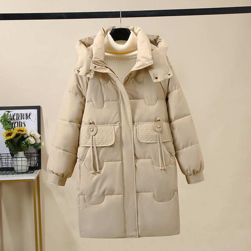 Down Padded Jacket Women's Winter 2025 New Cotton Jacket Mid-length Korean Version Loose Hooded Thickened Warm Jacket Padded Jacket