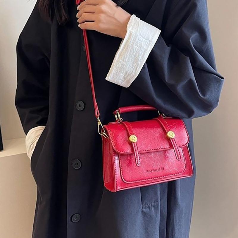 Bolsas Retrô Texturizadas da Moda 2024 para Mulheres, Bolsas Transversais Populares e Versáteis, Bolsas Quadradas Pequenas Modernas e Estilosas