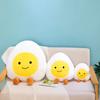 Cute poached egg throw pillow plush toy girl bed sleeping pillow office table chair cushion home decoration