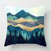 Nordic Mountains Sunrise Whale Metal Painting Pillowcase Sofa Decoration Cushion Cover  Home Decoration Cushion Cover