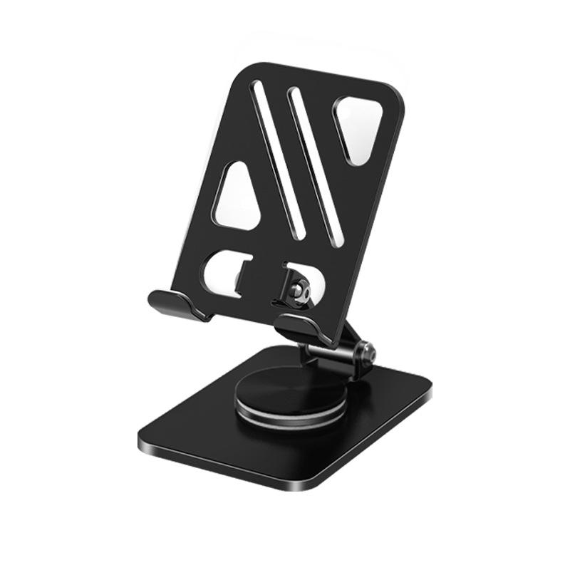 

Держатель для телефона из углеродистой стали с вращением на 360 градусов, Металлический настольный, Портативный, Складной, Держатель для телефона для ленивого человека чёрный