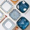 Japanese-style Square Deep Plates Ceramic Dinner Plate Creative Sushi Dishes Household Tableware Platos De Cena