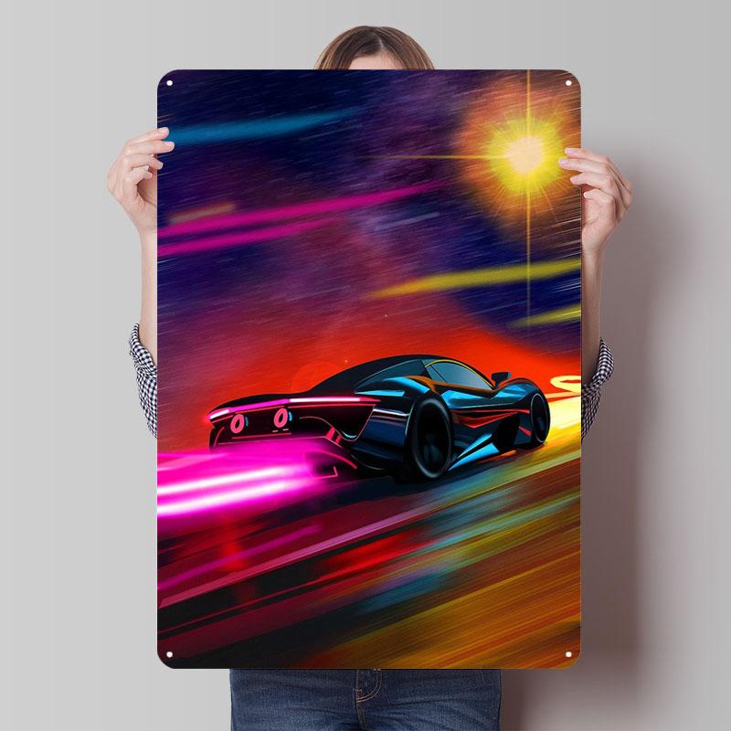 Neon Speedster Tinplate Signs Car Poster Retro Decoration Living Room Custom Metal Sign for Wall Art Decoration Home Decorations