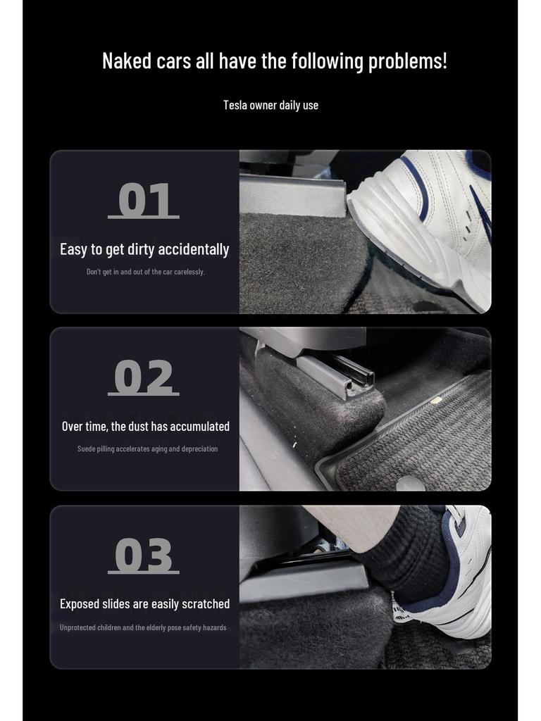 Model Y Rücksitz-Kratzschutz und Schienen-Innenzubehör