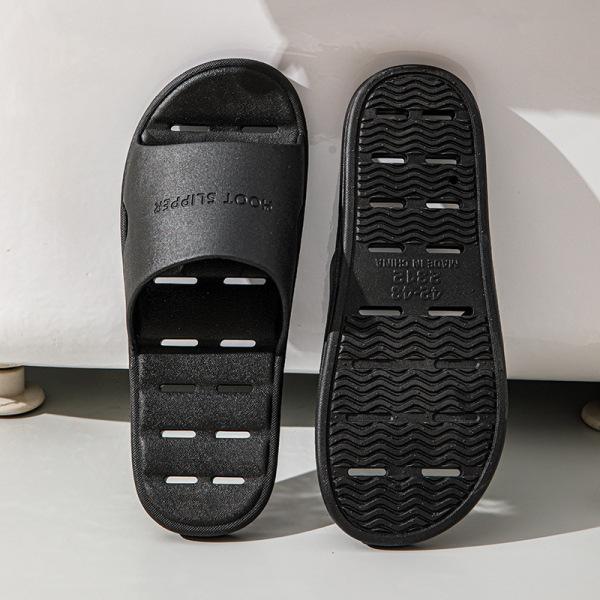 EVA Anti Slip Sole Leaking Slippers for Men's Indoor Home Soft Sole, Hollowed Out Quick Drying Hotel Bathroom Slippers