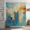 Abstract Watercolor Shower Curtain Modern Blue Yellow White Home Decor Bathroom Decoration for Bathtub