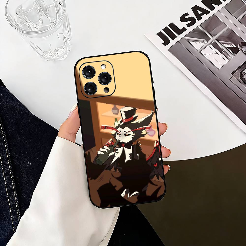 

Hazbin Hotel Husk Phone Case For iPhone 17,16,15,14,13,12,11 Plus,Pro Max,XS,Soft Silicone Black Cover iPhone16promax