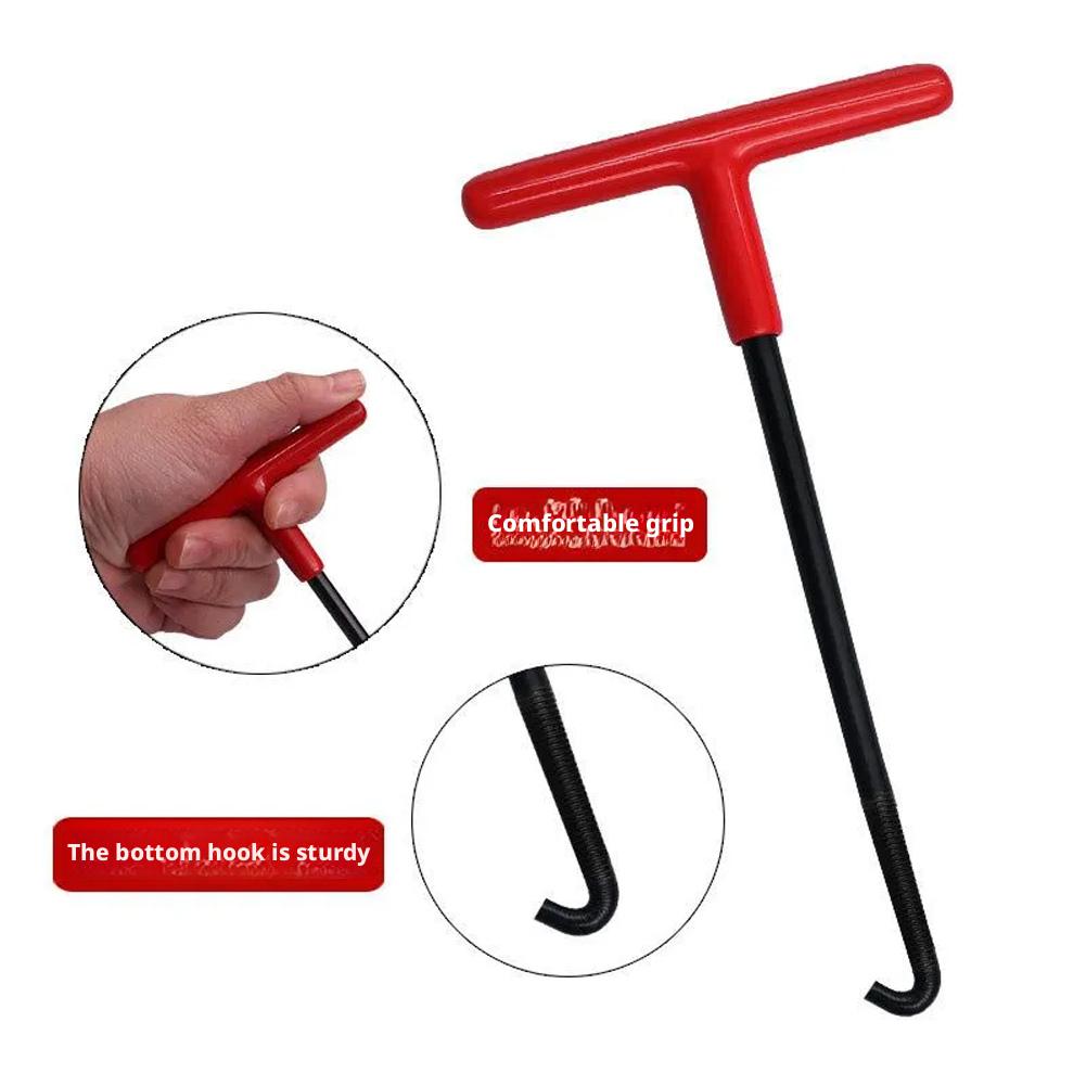 Spring Disassembly And Assembly Wrench T Shaped Handle Puller Tool For Motorcycle Bike Vehicle Exhaust Pipe Installation & Remov