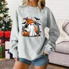 Damen Mode Lässiger Halloween bedruckter Pullover