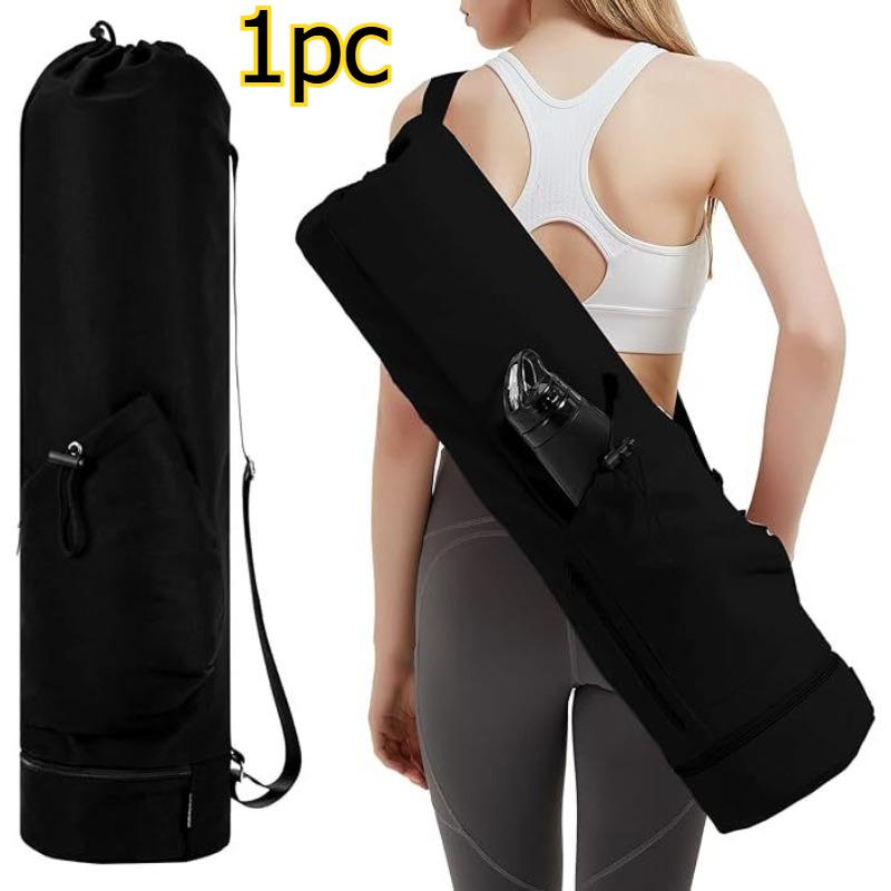 1pcs Yoga Mat Storage Bag with Water Bottle Pocket Multi-Functial Outdoor Sports Fitness Yoga Mat Carry Bag