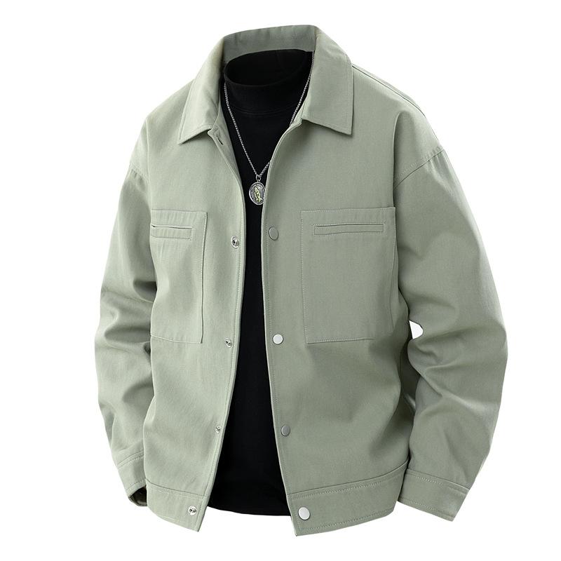 Washed Work Jacket Men's Fashion Autumn Loose Lapel Outdoor Leisure Sports Versatile Trend