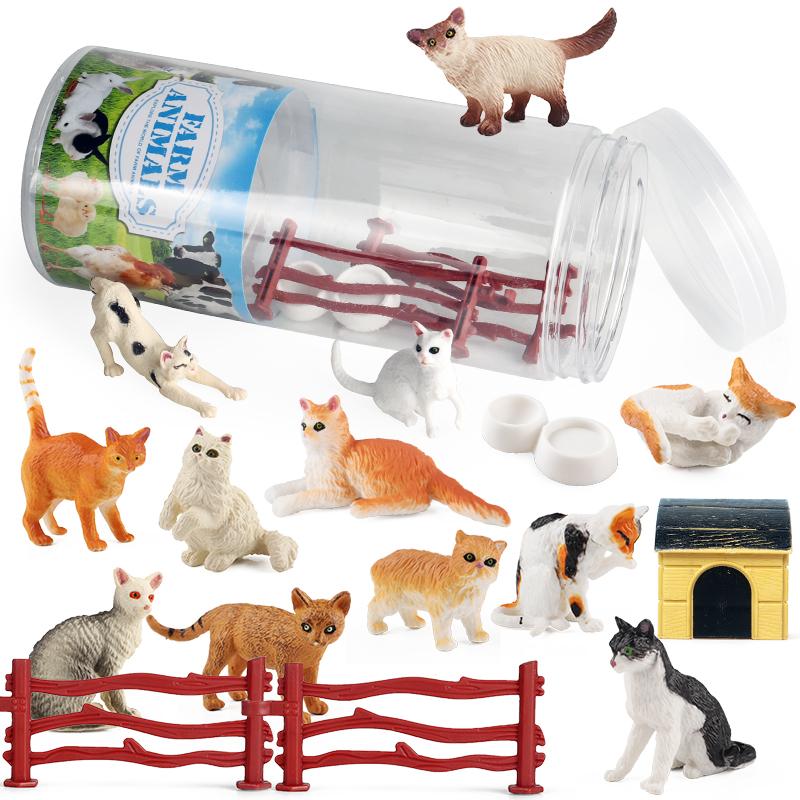 Oenux Miniature Animals Set Wild Sealife Farm Dinosaur Brinquedo Figurine Model Action Figures Zoo Cute Education Kids Toy Gift